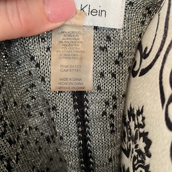 Calvin Klein Metallic Ombre Poncho Shawl Sweater - Picture 11 of 12